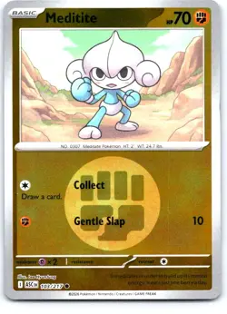 Meditite (Energy Symbol Pattern) 103/217 Ascended Heroes Pokemon Reverse Holo NM - Image 1