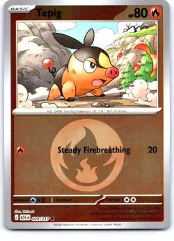 Tepig (Energy Symbol) 029/217 Holo Ascended Heroes Pokemon Reverse Holo NM - Image 1