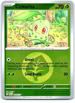 Chikorita (Energy Symbol) 008/217 Ascended Heroes Pokemon Reverse Holo NM - Image 1