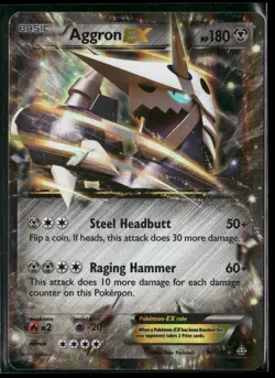 Aggron EX 93/160 Holo EX Rare Primal Clash Pokemon Near Mint - Image 1