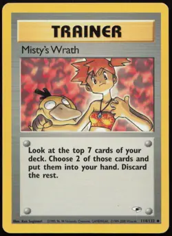 Misty's Wrath 114/132 HP Gym Heroes Uncommon Unlimited Pokemon - Image 1