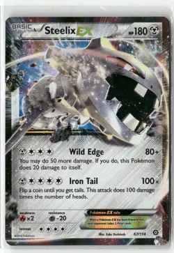 2016 Pokemon XY Steam Siege Steelix EX 67/114 Holo Rare English NM - Image 1
