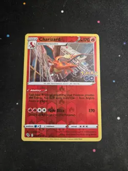 Charizard 010/078 Holo Rare Pokemon GO Pokemon Reverse Holo NM - Image 1