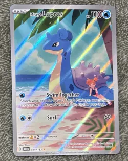 Nintendo Pokemon TCG Misty's Lapras 194/182 SV10 Holo Rare English 2025 - Image 1