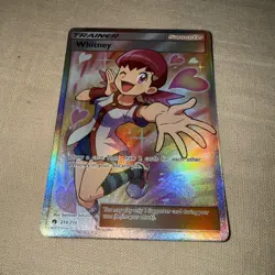 2018 Pokemon TCG Lost Thunder Whitney Trainer Ultra Rare Full Art Holo 214/214 - Image 1