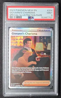 Giovanni's Charisma #204 Pokemon Scarlet & Violet 151 - PSA 9 - Image 1