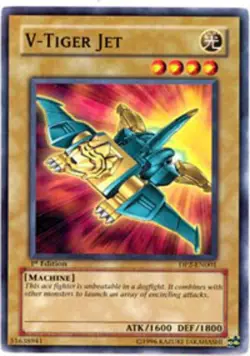 1x (LP) V-Tiger Jet - DP2-EN001 - Common - 1st Edition YuGiOh - Image 1