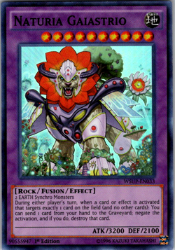 Naturia Gaiastrio - WSUP-EN033 - Super Rare - 1st Edition NM YuGiOh! - Image 1