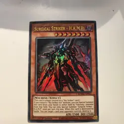 YuGiOh Surgical Striker - H.A.M.P. MAMA-EN001 Ultra Rare 1st NM. - Image 1