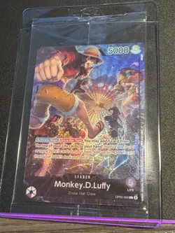 Namco Monkey.D.Luffy Leader Foil OP05-060 Promo PSA Magazine 5000 Life 5 - Image 1