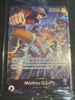 Namco Monkey.D.Luffy Leader Foil OP05-060 Promo PSA Magazine 5000 Life 5 - Image 3
