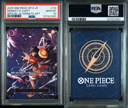 PSA 10 GM 2025 One Piece SP Card OP-13 Luffy 119 Ace 028 Sabo 118 Holo Japanese - Image 2