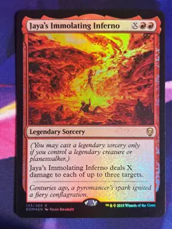 Jaya's Immolating Inferno R 133/269 DOM Foil Card Magic the Gathering - Image 1