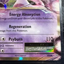 Mewtwo EX 52/108 XY Evolutions 2016 Pokemon Card - Image 5