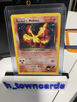 Rocket's Moltres - 12/132 - Pokemon Gym Heroes Unlimited Holo Rare Card WOTC NM - Image 1