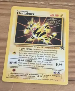 Vintage Pokemon WOTC Black Star ELECTABUZZ Pokemon First Movie '99 Promo Card #2 - Image 1