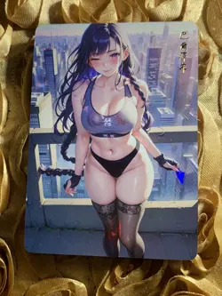 Raiden Shogun GENSHIN IMPACT Goddess Anime Waifu Girl ACG Holo Card Workout - Image 1
