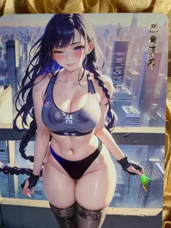 Raiden Shogun GENSHIN IMPACT Goddess Anime Waifu Girl ACG Holo Card Workout - Image 2