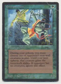 MTG Magic the Gathering Arabian Nights Erhnam Djinn DAMAGED Condition!! - Image 1