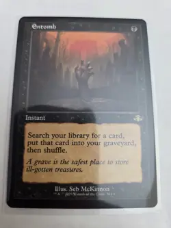 mtg, Entomb (Retro Frame) Dominaria Remastered Regular NM - Image 1