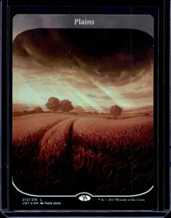 Plains 212 Land Unstable Magic: The Gathering Near Mint Foil - Image 1