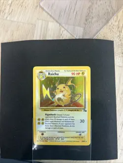 Pokemon TCG Raichu Fossil Holo Rare Card 14/62 NM Condition - Image 4
