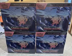 Pokemon TCG Chaos Rising Elite Trainer Box ETB Lot Of 4 Factory Sealed SHIPS NOW - Image 1