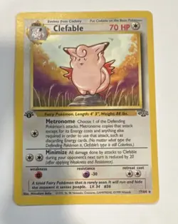 Pokemon Clefable Jungle 17/64 Rare 1st Edition - Image 1