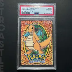Dragonite 1999 Topps First Movie Edition Black Logo #149 E12 Pokemon TCG - PSA 8 - Image 1