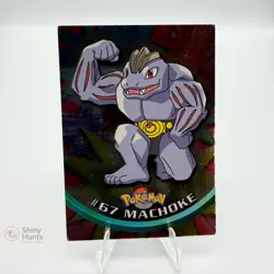 Pokemon Machoke Topps Series 1 LP foil - Image 1