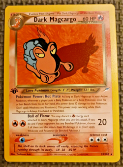 2002 Pokemon Neo Destiny #18 Dark Magcargo 1st Edition NM - Image 1