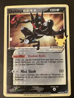 Greninja Gold Star Holo Promo SWSH144 Celebrations Black Star Pokemon Card NM - Image 1