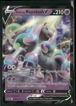 Galarian Rapidash V #SWSH111 2021 Sword & Shield Holo - Image 1