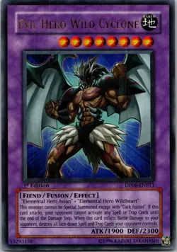 Yugioh Evil Hero Wild Cyclone DP06-EN011 1st Edition Ultra Rare NM - Image 1