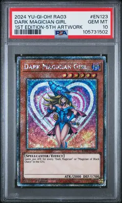 2024 YU-GI-OH! RA03-QUARTER CENTURY BONANZA #EN123 DARK MAGICIAN GIRL PSA 10 - Image 1