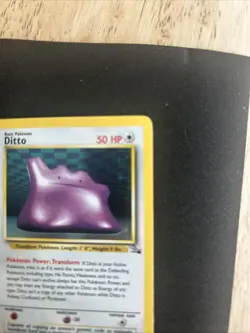 Pokemon TCG Ditto Fossil 3/62 Holo Rare Card LP/NM - Image 4