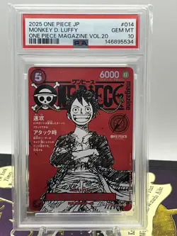 Monkey D Luffy One Piece Mag Vol. 20 Promo #ST21-014 Japan PSA 10 GEM MT - Image 1