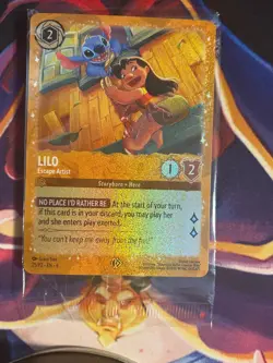 LILO ESCAPE ARTIST 25/P2 Glimmer Gold Foil Promo Disney Lorcana PROMO SEALED - Image 1