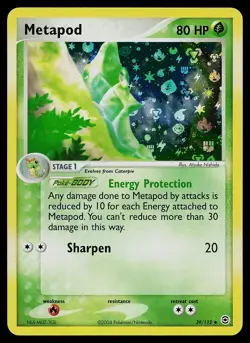 Pokemon Card - Metapod FireRed & LeafGreen 39/112 Reverse Holo - Image 1