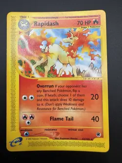 Rapidash 62/165 Expedition Base E-Reader Non-Holo Rare Pokemon Card - Image 1