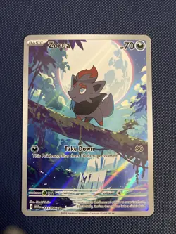 Pokemon TCG Zorua 142/086 Sv11w: White Flare Holo Illustration Rare Card - Image 1
