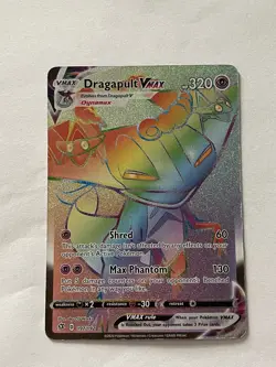 Pokemon Dragapult VMAX Secret Rare Full Art Holo 197/192 Rebel Clash Card - Image 1