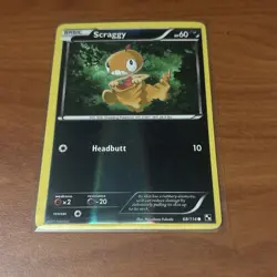 Scraggy 68/114 - REVERSE HOLO - Common - Black & White - Pokemon CARD - - Image 1