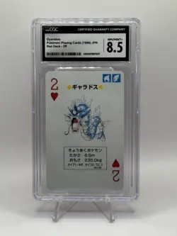 Gyarados Pokemon Playing Cards (1996) JPN Red Deck - 2 of Hearts CGC 8.5 - Image 1