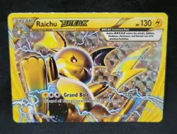 RAICHU BREAK 50/162 Fates Collide Ultra Rare Full Art Holo Pokemon Card LP - Image 1