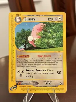 Pokemon TCG Blissey 6/147 Aquapolis Set Non-Holo Card MP ereader Moderate Play - Image 1