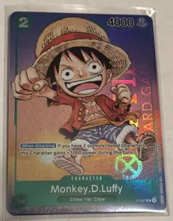 Monkey D. Luffy P-037 PR RARE Gen Con Foil 2023 One Piece Card Game English - Image 1