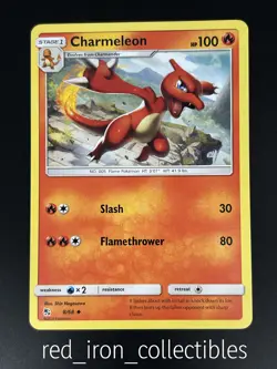 Charmeleon 8/68 Uncommon Hidden Fates Sun & Moon Pokemon Card 2019 - Image 1