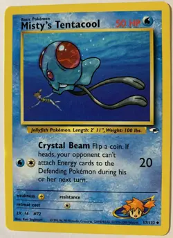 MISTY’S TENTACOOL - Gym Heroes Set - 57/132 - Uncommon - Pokemon Card - NM - Image 1