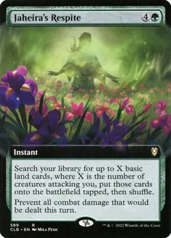 Jaheira's Respite EXTENDED - 589 - Rare - Commander Legends CLB MTG - Image 1